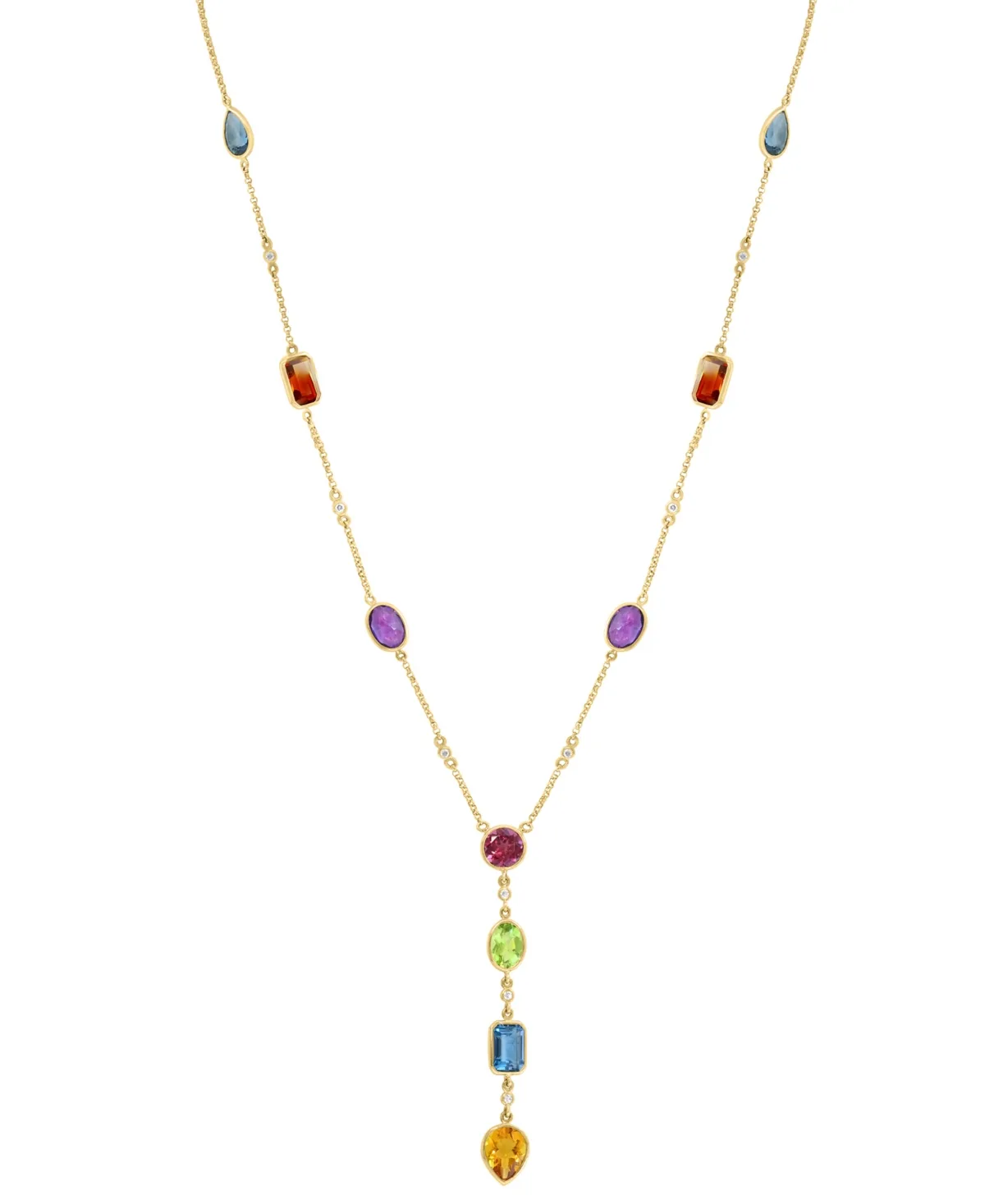 Multi-Stone Adjustable Necklace (10-1/2 ct. t.w.) in 14k Yellow Gold