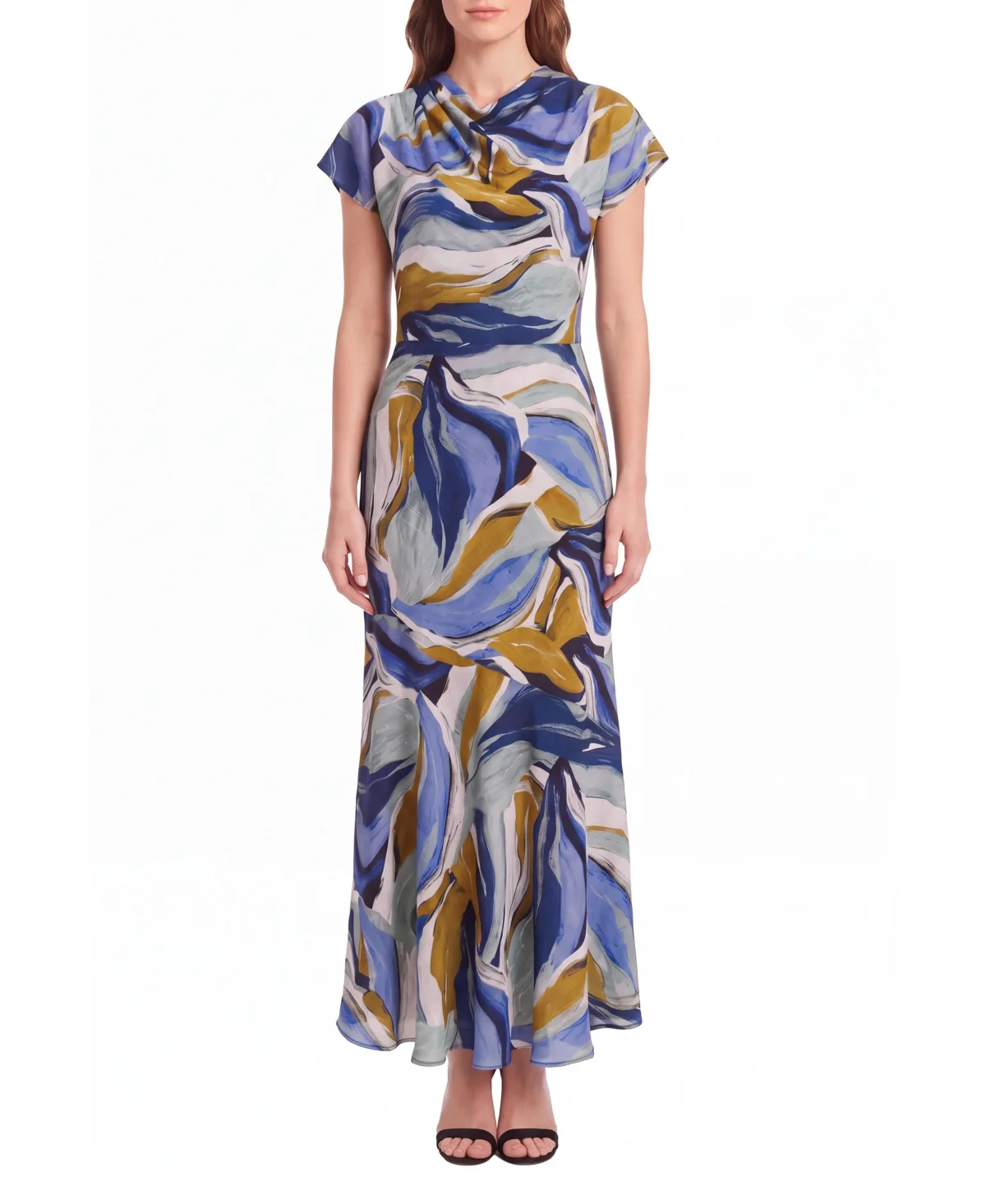 Fit & Flare Short-Sleeve Midi Dress