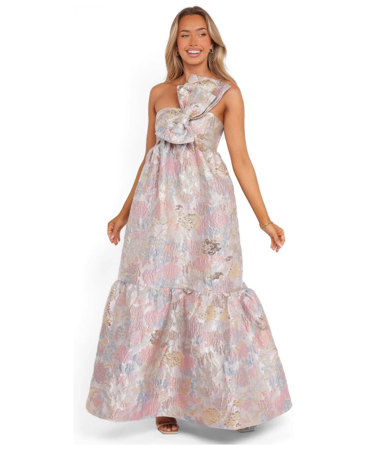 Betina One-Shoulder Bow Maxi Dress