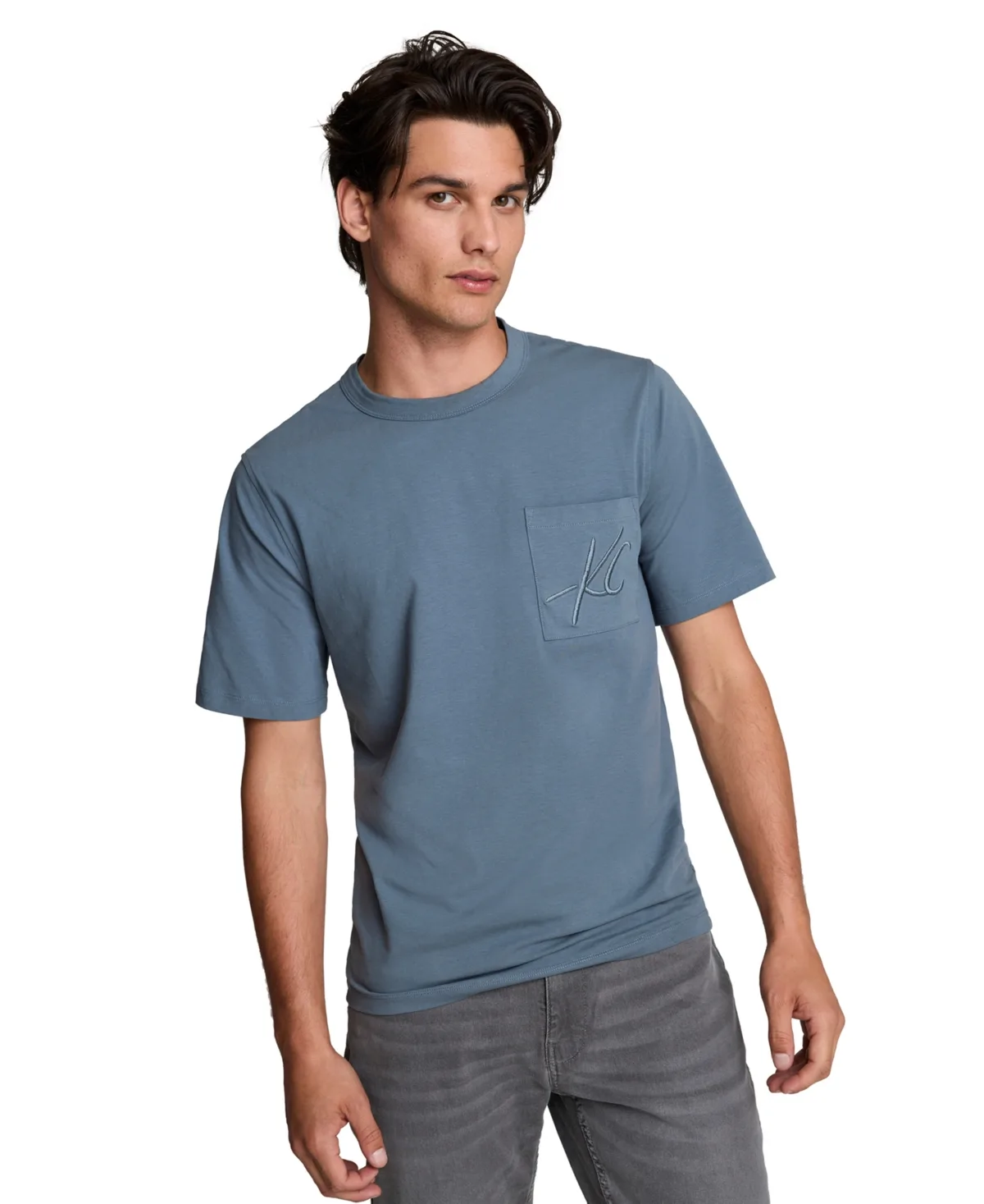 Embroidered Pocket Classic-Fit T-Shirt by Kenneth Cole