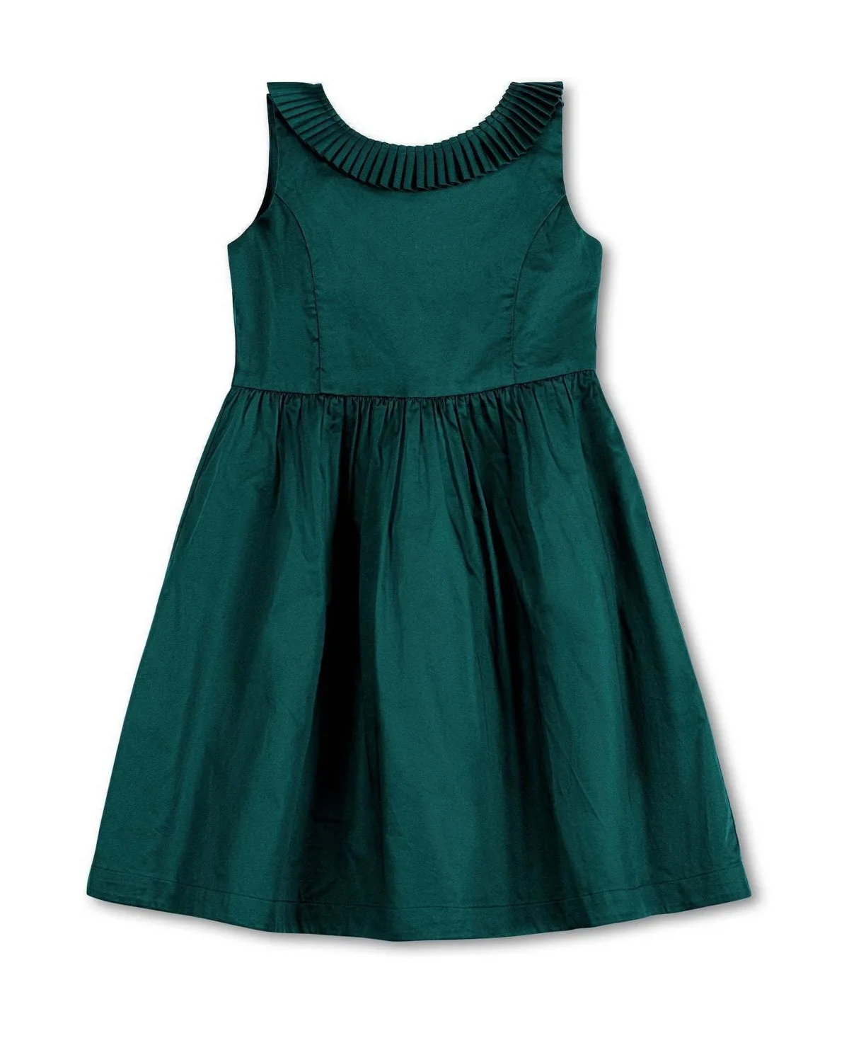 Organic Pleated-Collar Fit & Flare Party Dress by Hope & Henry