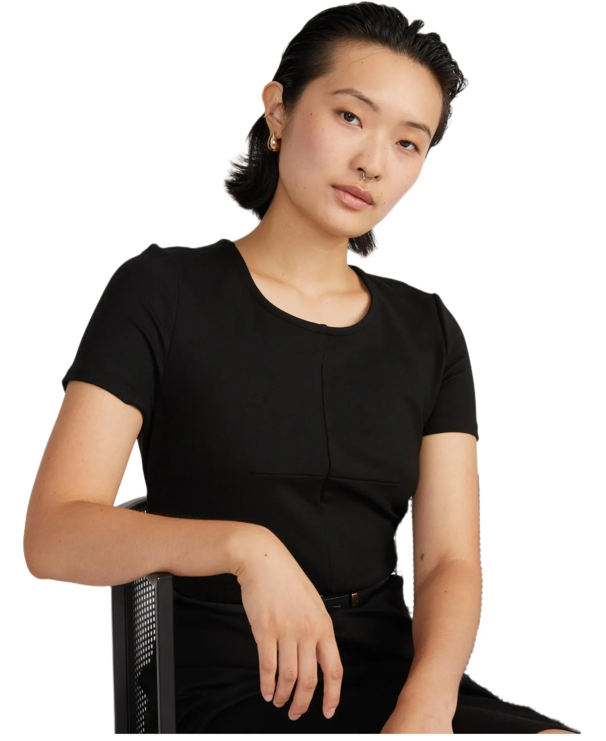 Executive Short-Sleeve Ponte Dress by Universal Standard