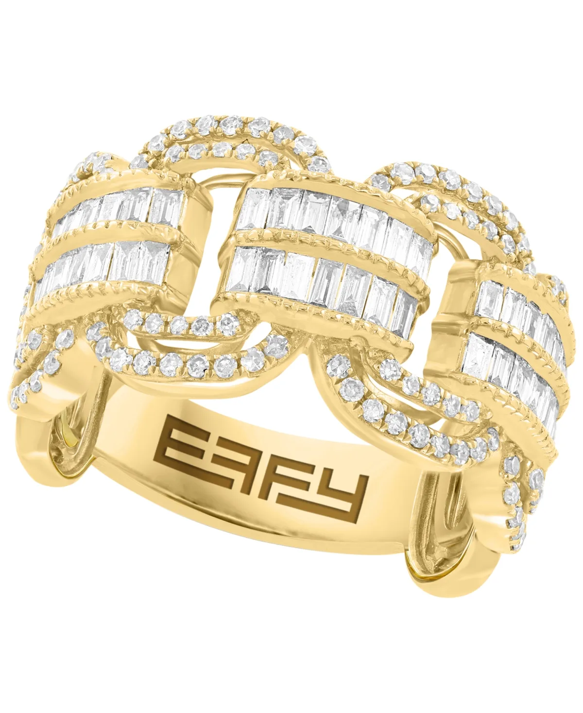 Round Baguette Diamond Ring (3/4 ct. t.w.) in 14k Yellow Gold by Effy Collection