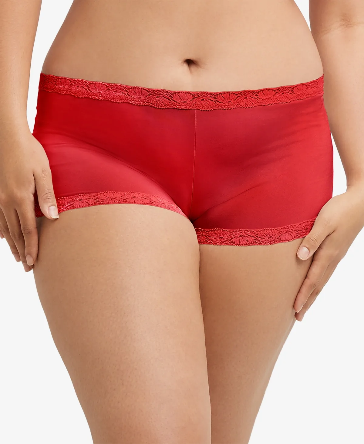 Lace Trim Microfiber Boyshort Underwear