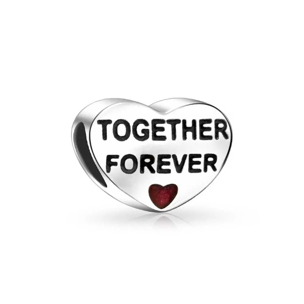 Love Couples Red Heart Charm Bead for Wife - Sterling Silver European Bracelet by Bling Jewelry