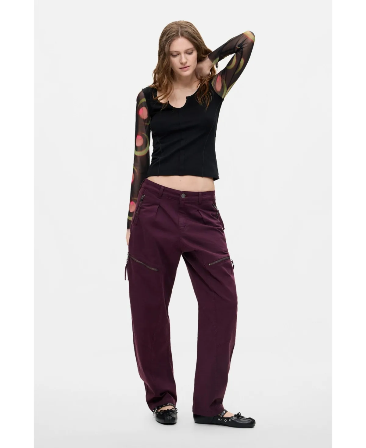 Long Zipper Trousers by Desigual