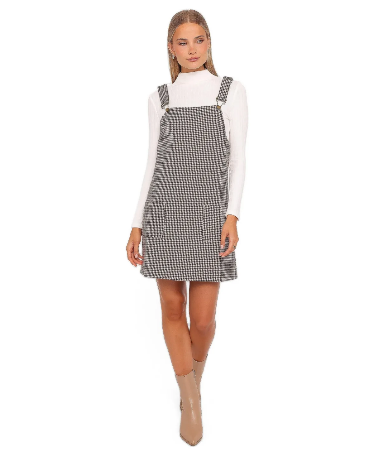 Noah Square-Neck Overall Mini Dress by Petal and Pup
