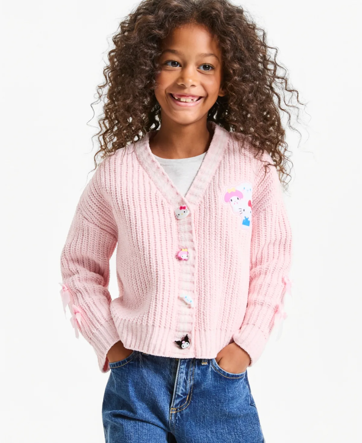 Hello Kitty and Friends Long-Sleeve Embroidered Cardigan by Macy's