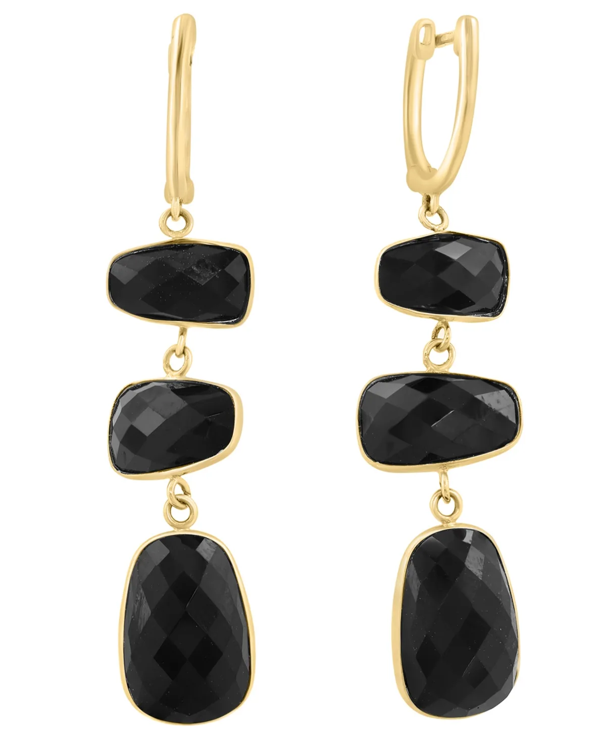 Onyx Drop Earrings in 14k Yellow Gold by Effy Collection