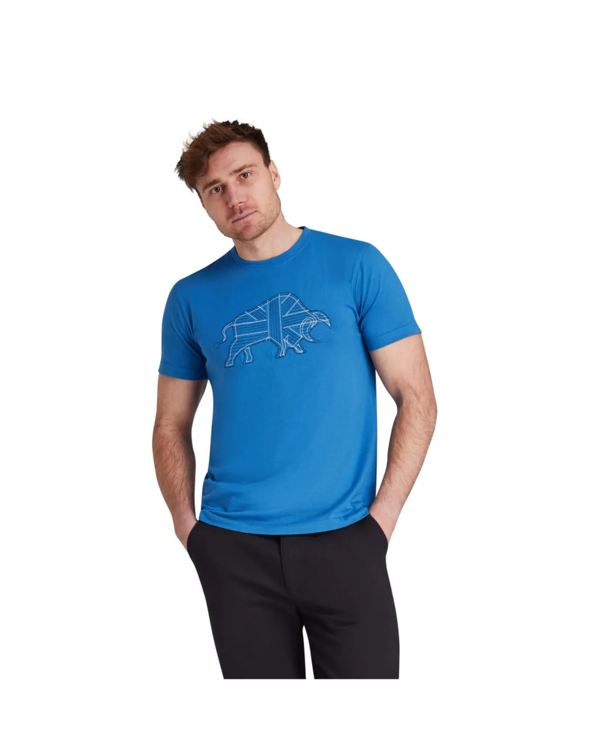 Stitch Embroidery Bull T-Shirt by Raging Bull