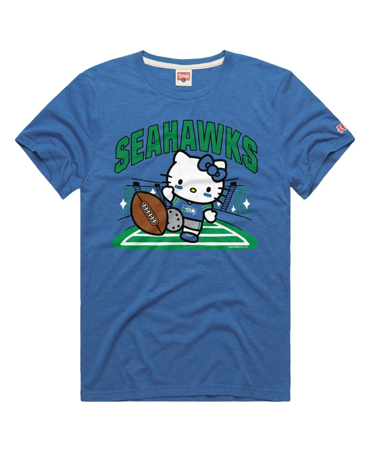 Homage x Hello Kitty Seattle Seahawks Triblend T-Shirt by Homage