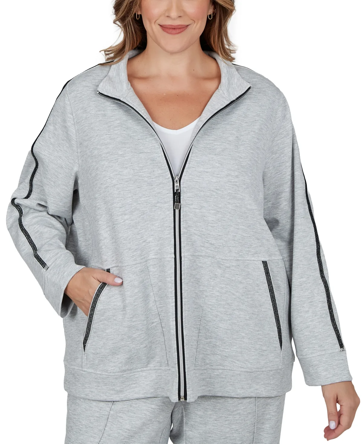 Fleece Long-Sleeve Jacket by Alfred Dunner