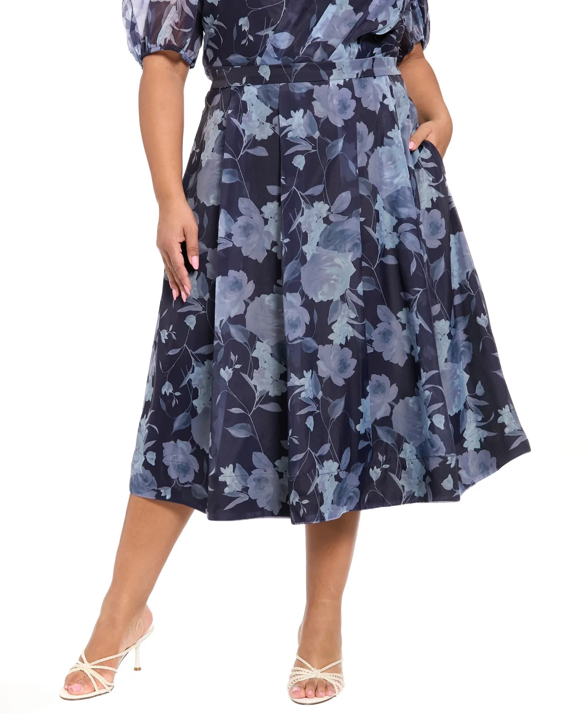 Floral Print Midi Skirt by Muse