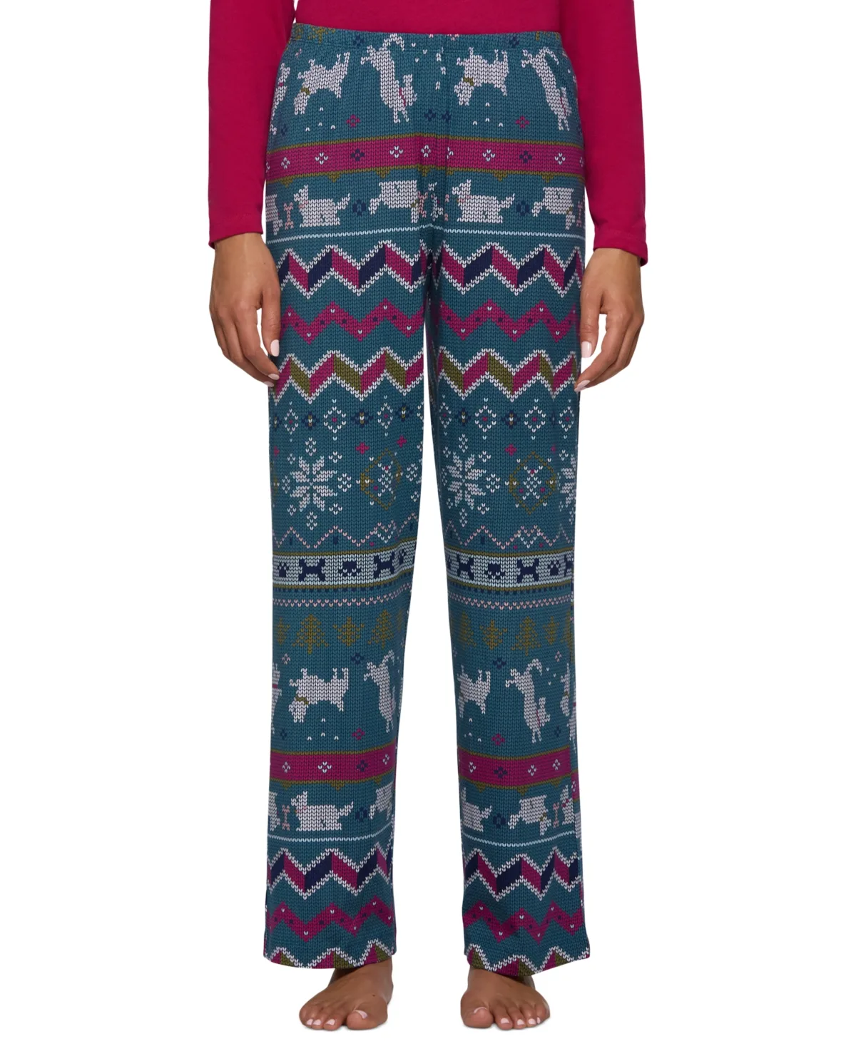 Puppy Fair-Isle Long Pj Pants