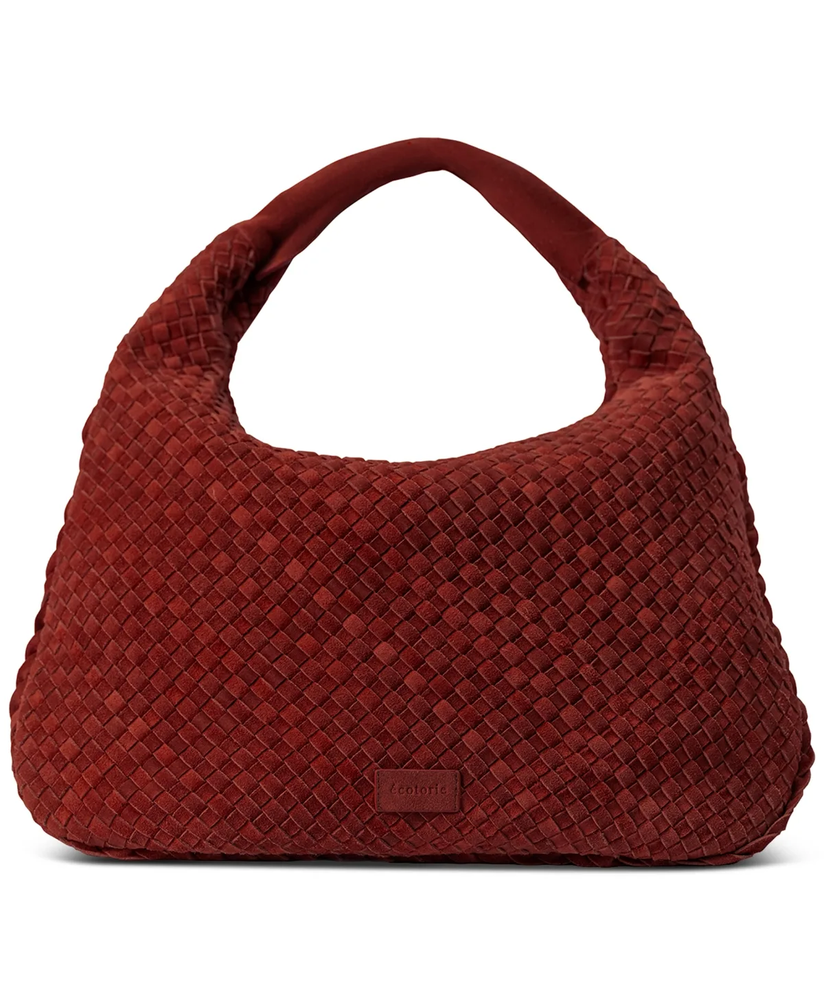 San Angelo Woven Large Suede Hobo Handbag by Ecotorie