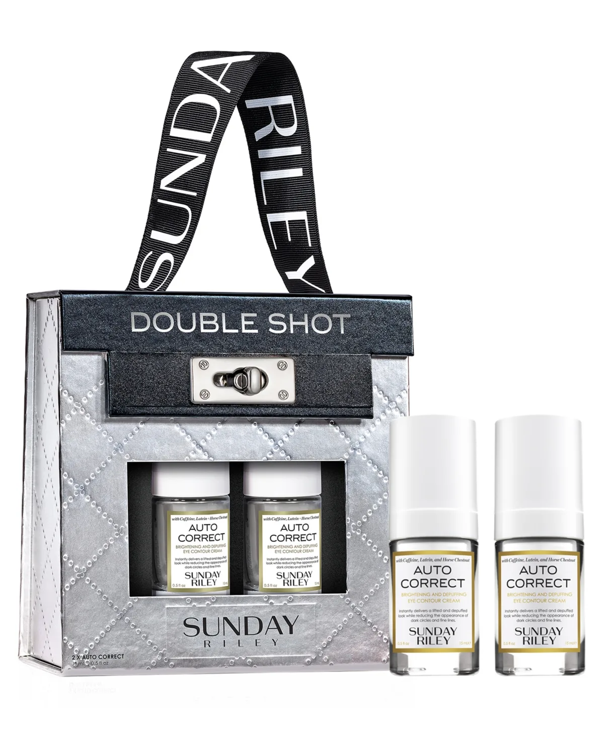 Double Shot Auto Correct Brightening + Depuffing Cream Duo by Sunday Riley
