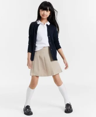 Pointelle Stitching Cardigan Interlock Polo Shirt Pleated Scooter Skort by Nautica