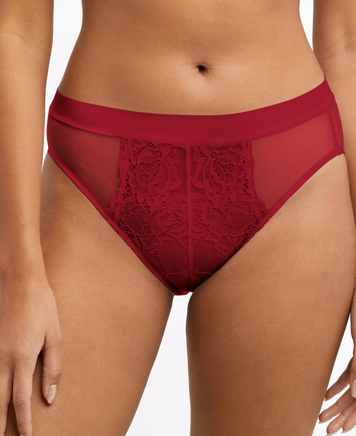 One Smooth U Perfectly Pretty Lace Mesh Hi Cut Dflchc by Bali