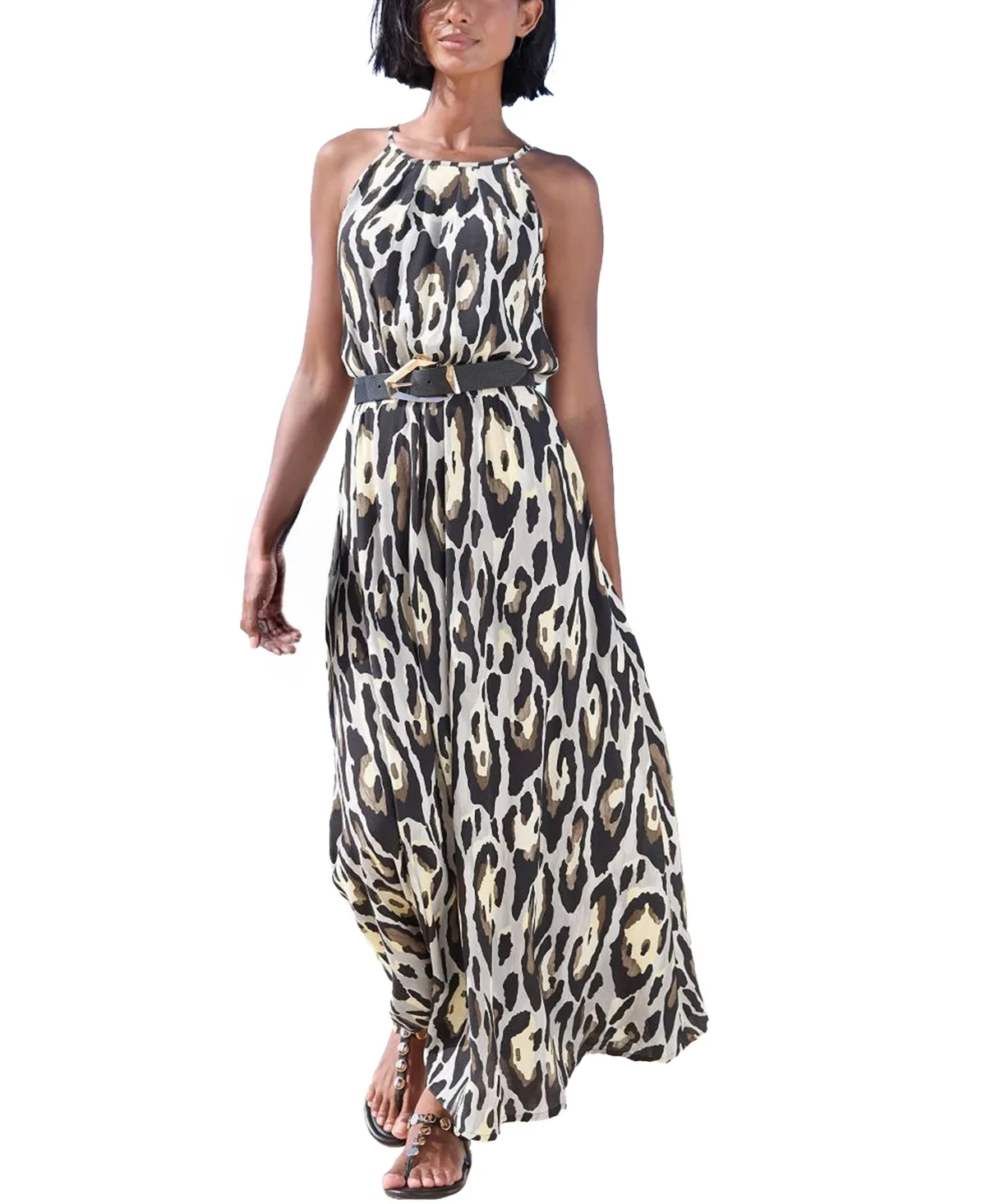 High Neck Sleeveless Maxi Dress by Lascana