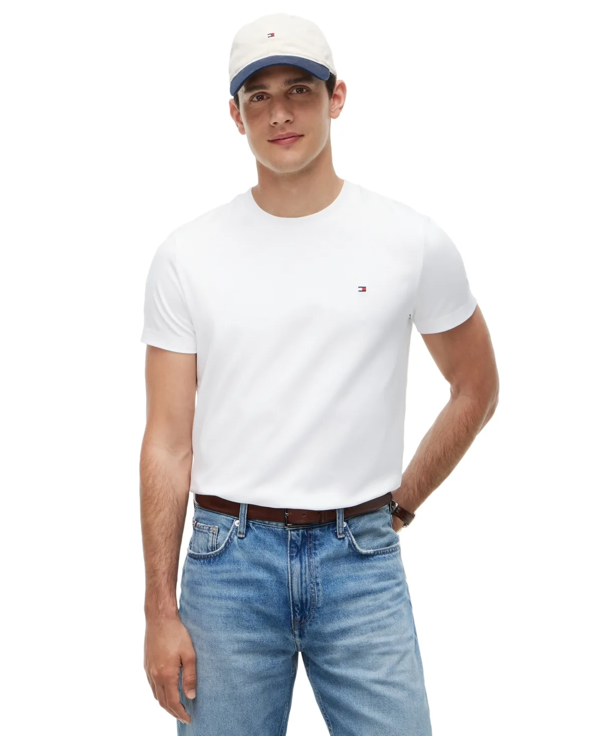 Luxury Interlock Regular-Fit Crewneck T-Shirt by Tommy Hilfiger