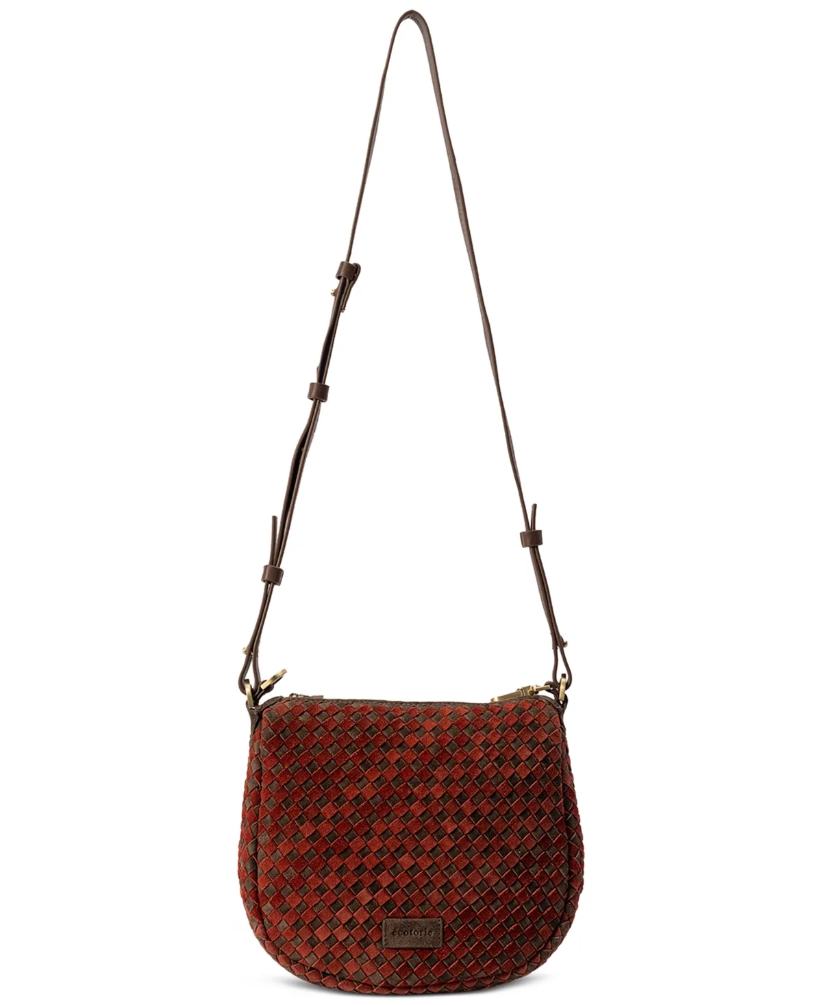 Carrie Suede Woven Small Crossbody Handbag