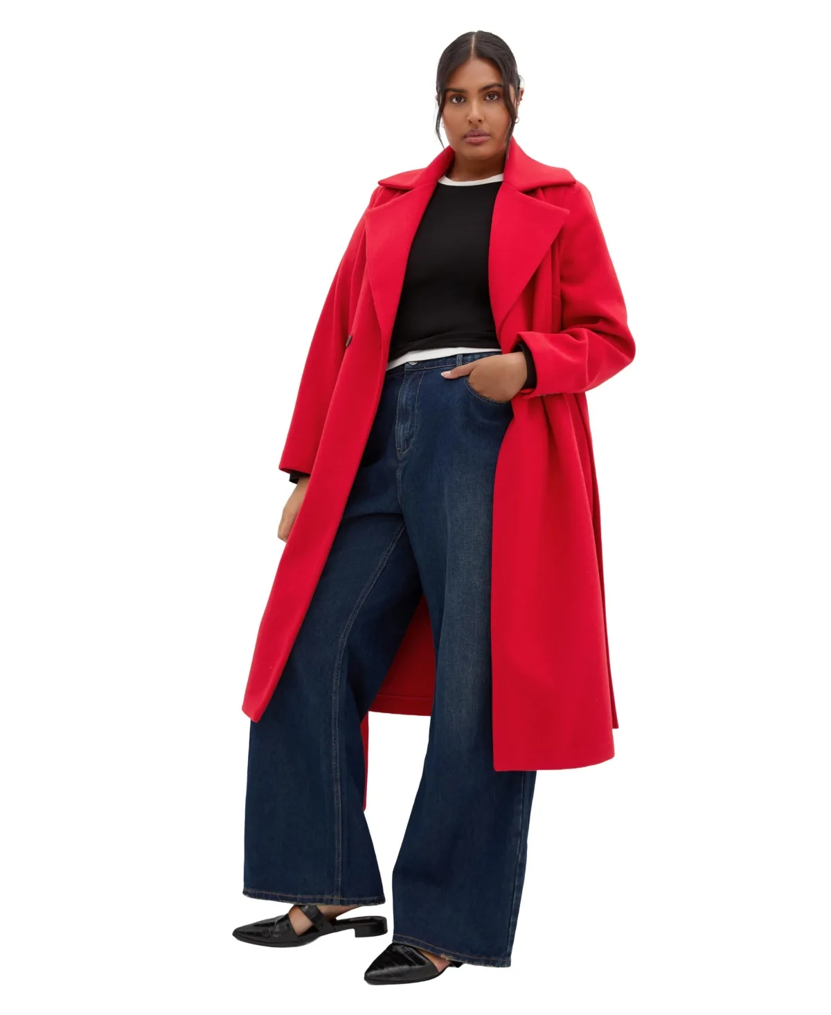 Riley Row Insulated Belted Coat by City Chic