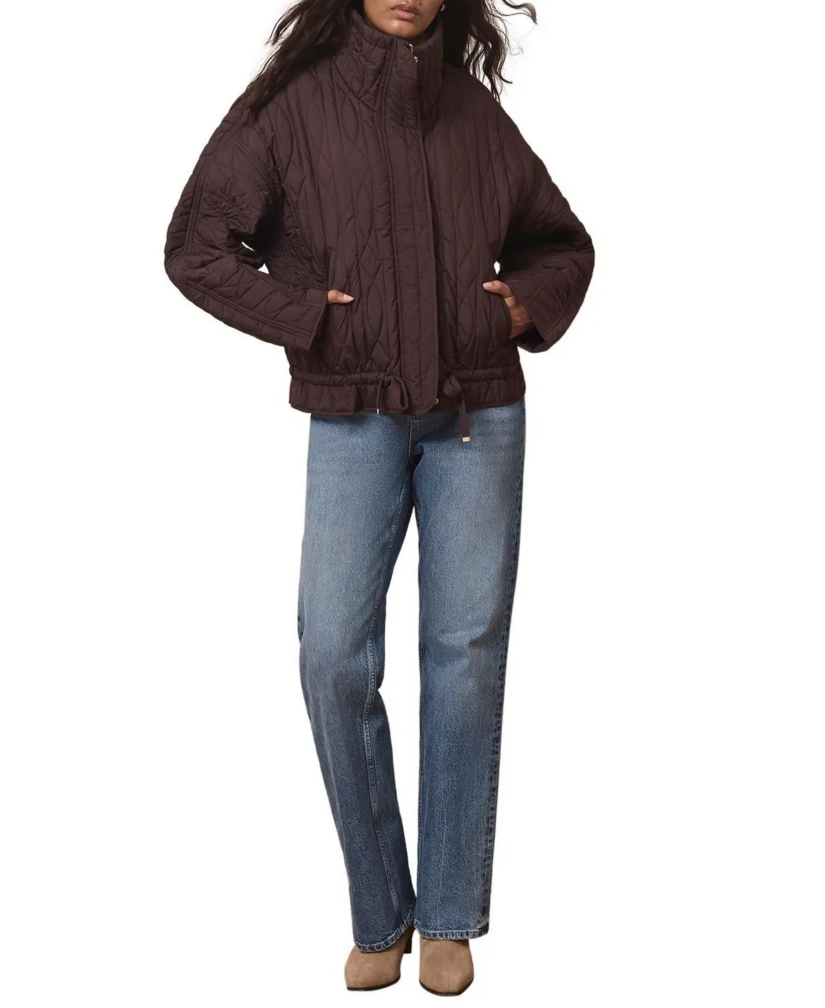 Quilted Peplum Jacket by Mint Velvet