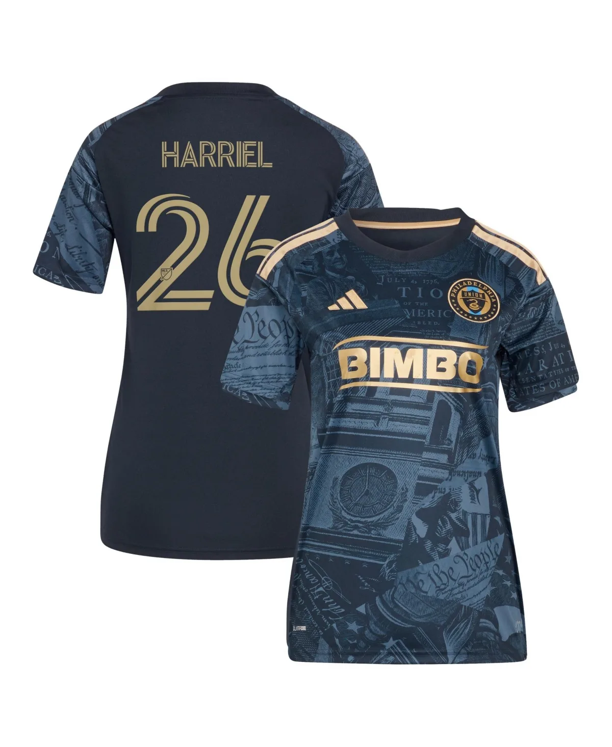 Nathan Harriel Philadelphia Union 2026 1776 Kit Replica Jersey by adidas