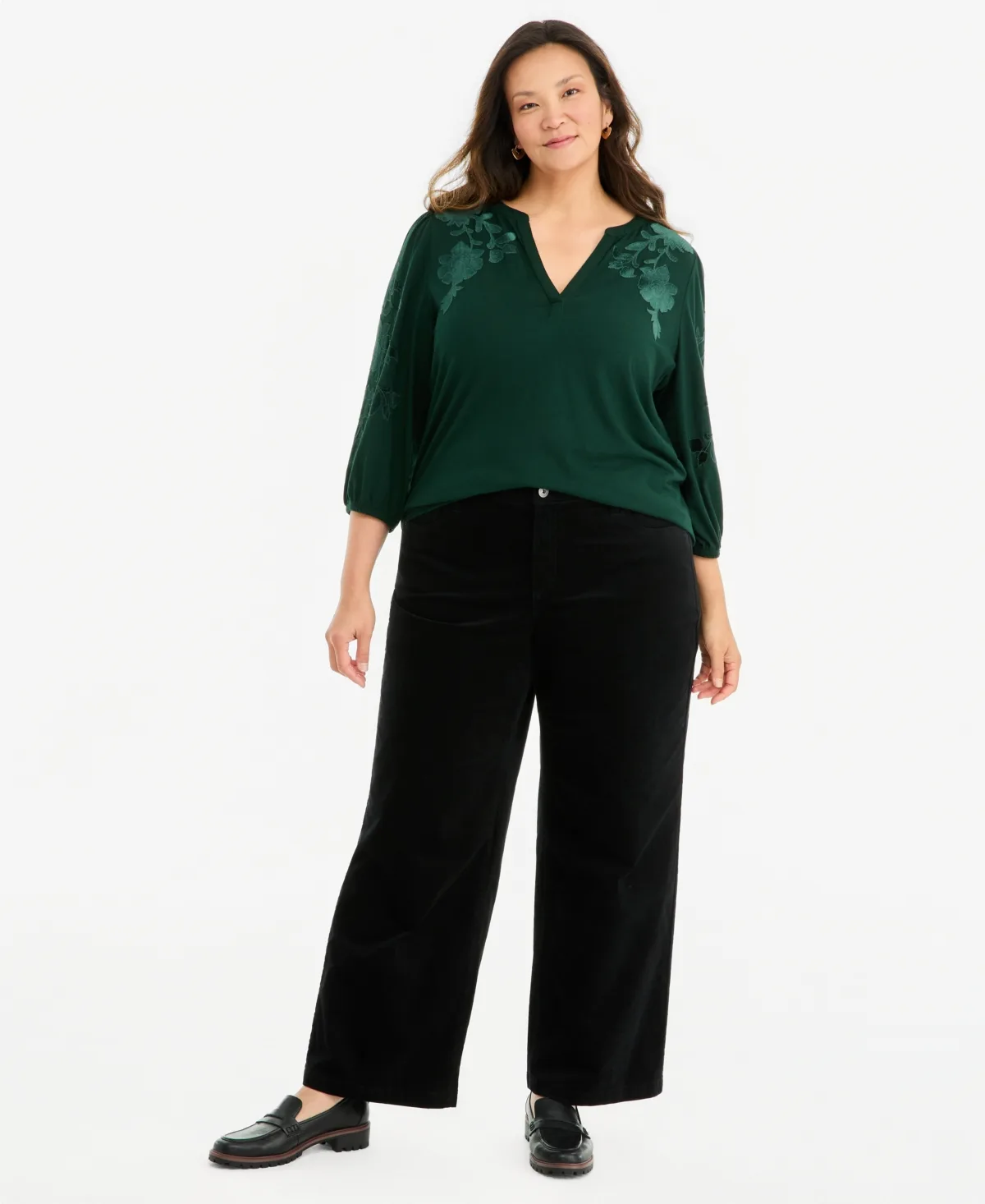 Velvet High-Rise Wide-Leg Pants by Style & Co