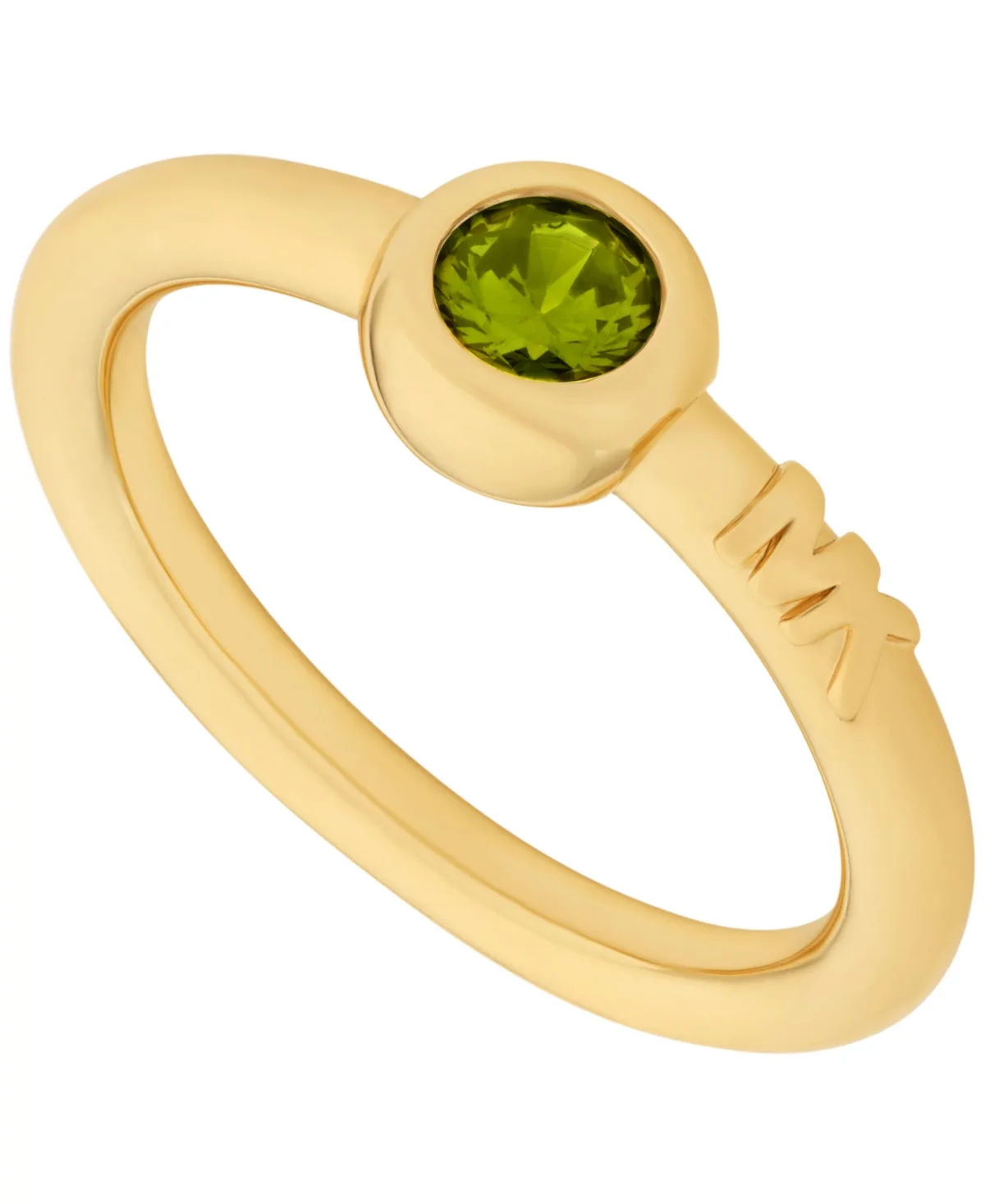 Gold-Tone Plated Bezel-Set Solitaire Ring by MICHAEL Michael Kors
