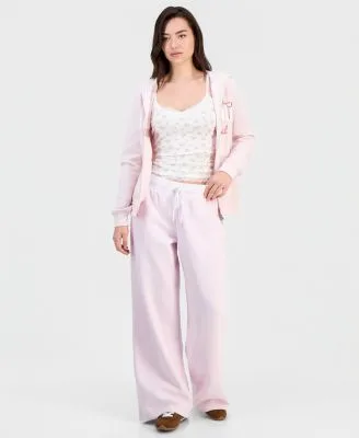 Fleece Zip Up Hoodie Tank Top Sweatpants by Madden Girl