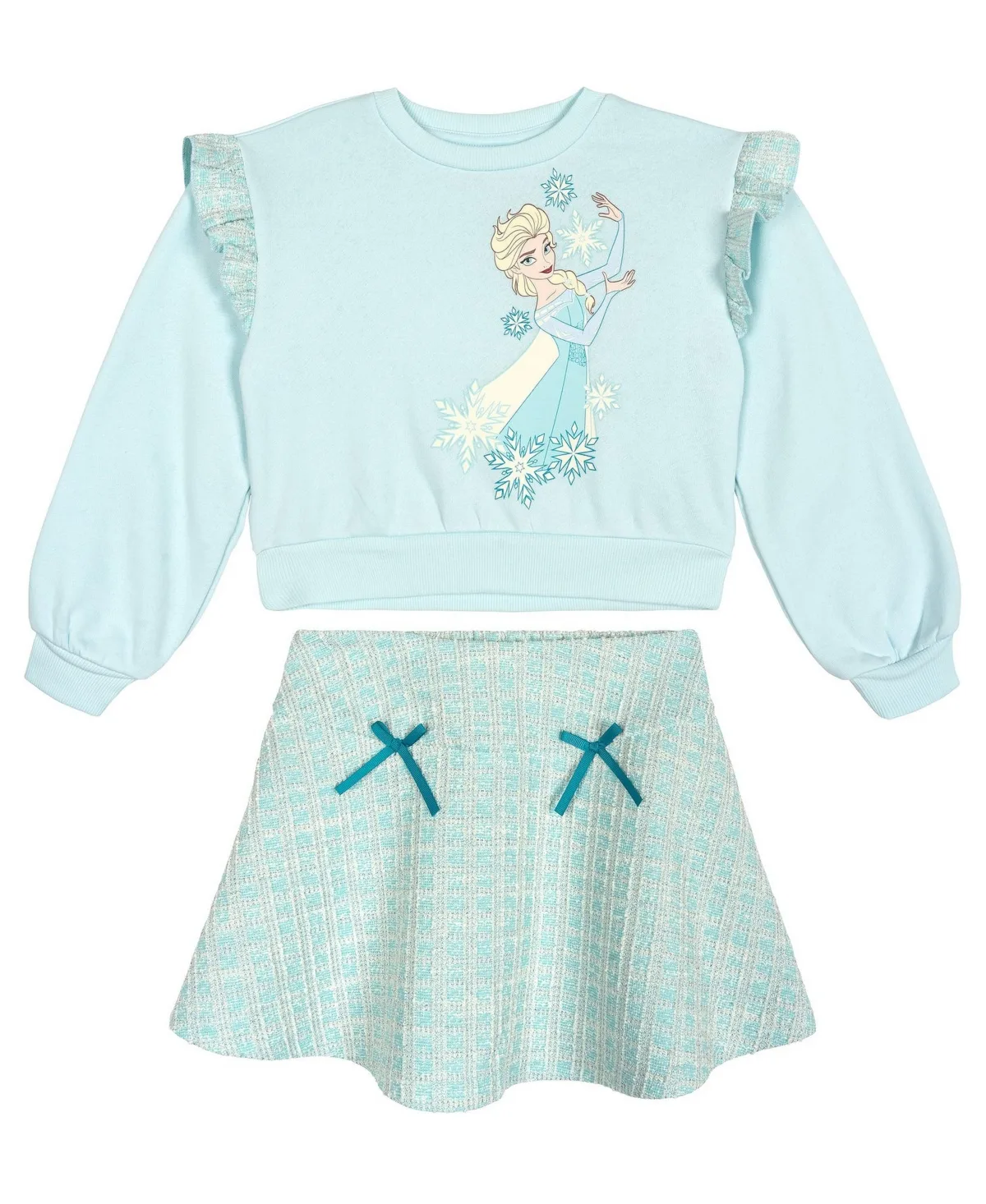 Elsa Plaid Pleated Sweatshirt and Skirt, 2-Piece Set by Frozen