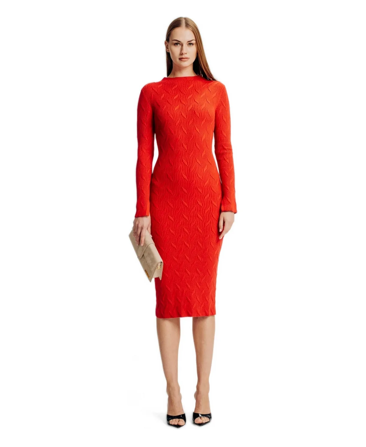 Grace Cable-Knit Midi Dress by Torn by Ronny Kobo