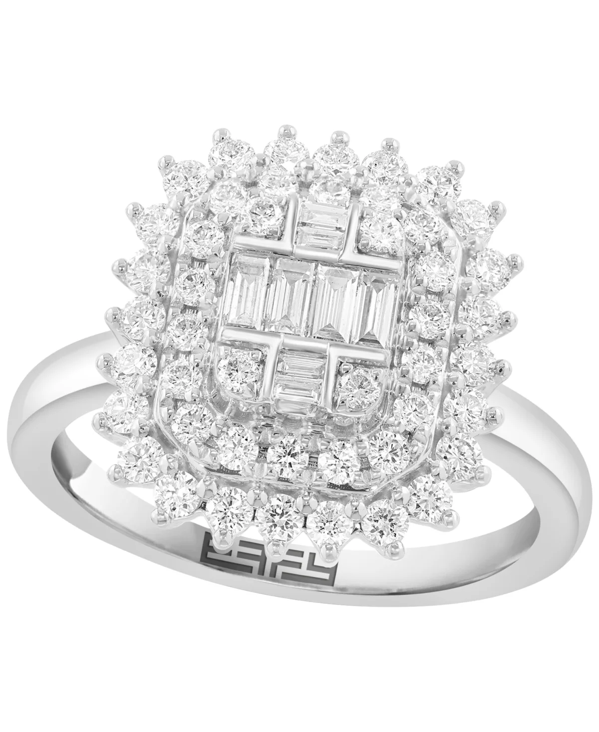 Round Halo Diamond Ring (7/8 ct. t.w.) in 14K White Gold by Effy Collection