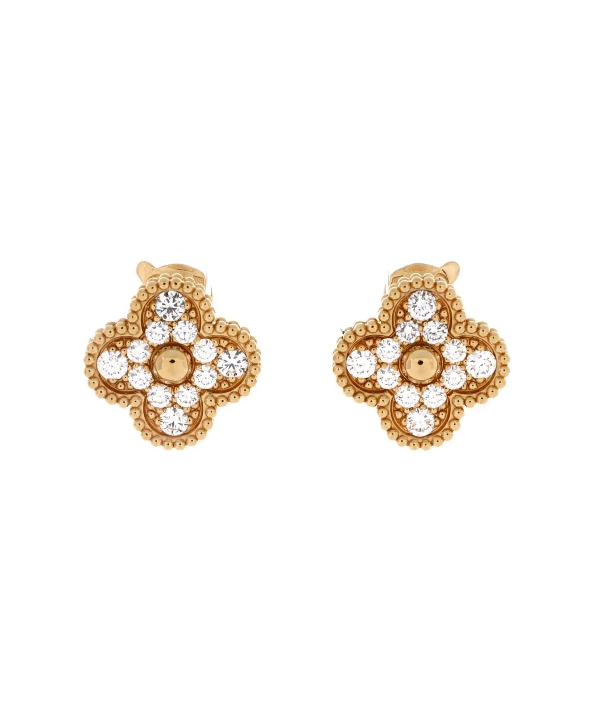 Pre-Owned Van Cleef & Arpels Vintage Alhambra Earrings - 18k Yellow Gold
