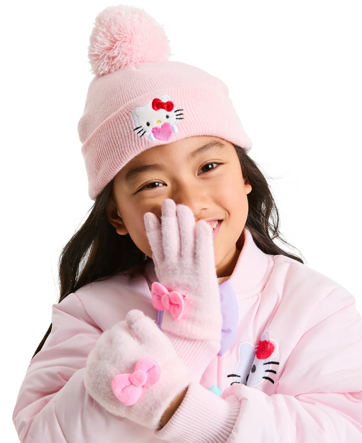 Hello Kitty and Friends Beanie and Gloves, 2-Piece Set by Macy's