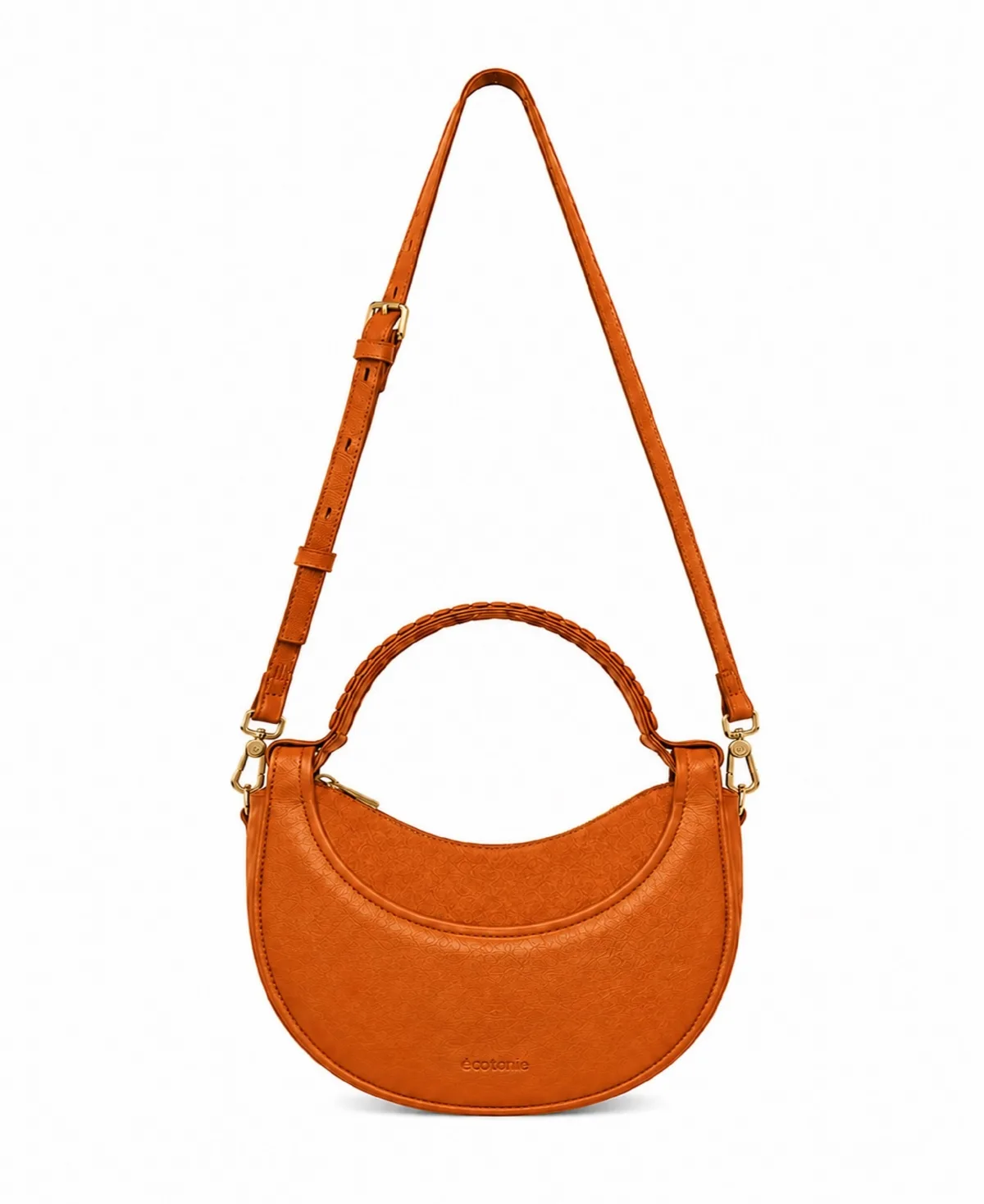 Leif Crescent Adjustable Strap Leather Crossbody Handbag by Ecotorie