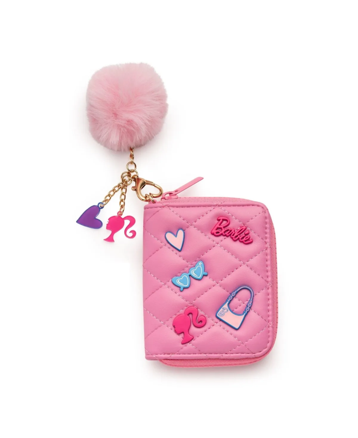 Barbie Quilted Zip Wallet with Charms by Barbie