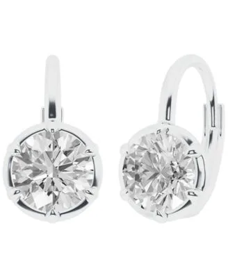 Lab Grown Diamond Earrings 1 1/2 ct. t.w. 3 ct. t.w. in 14k White Gold by Macy's