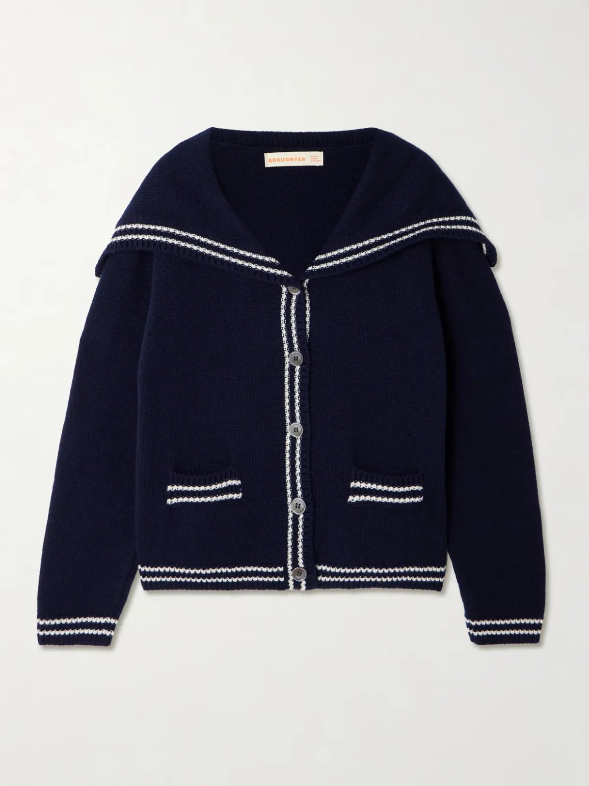 &Daughter - Saoirse Sailor Striped Wool Cardigan -