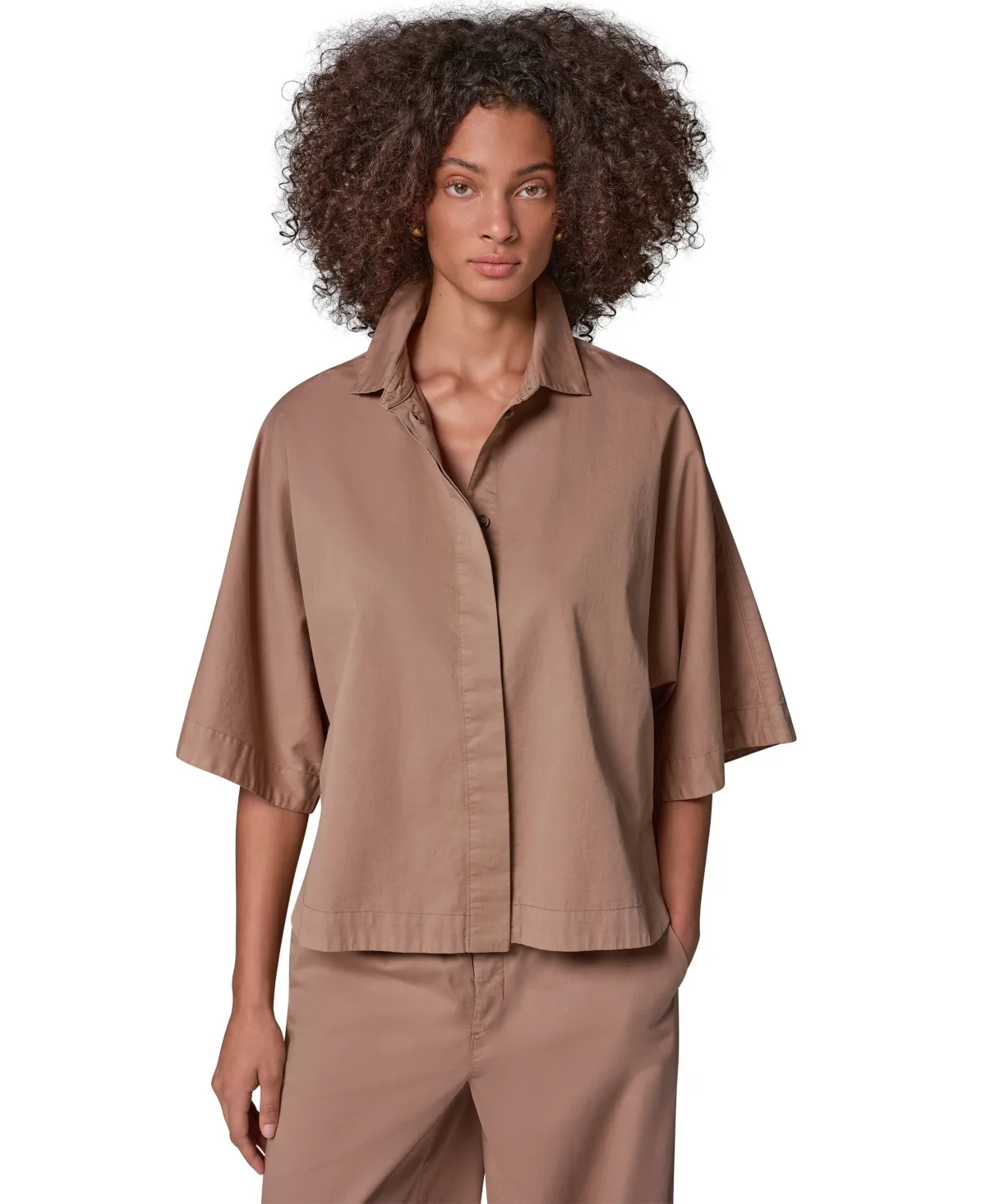 Bali Dolman 3/4-Sleeve Button-Front Shirt by Donna Karan Weekend