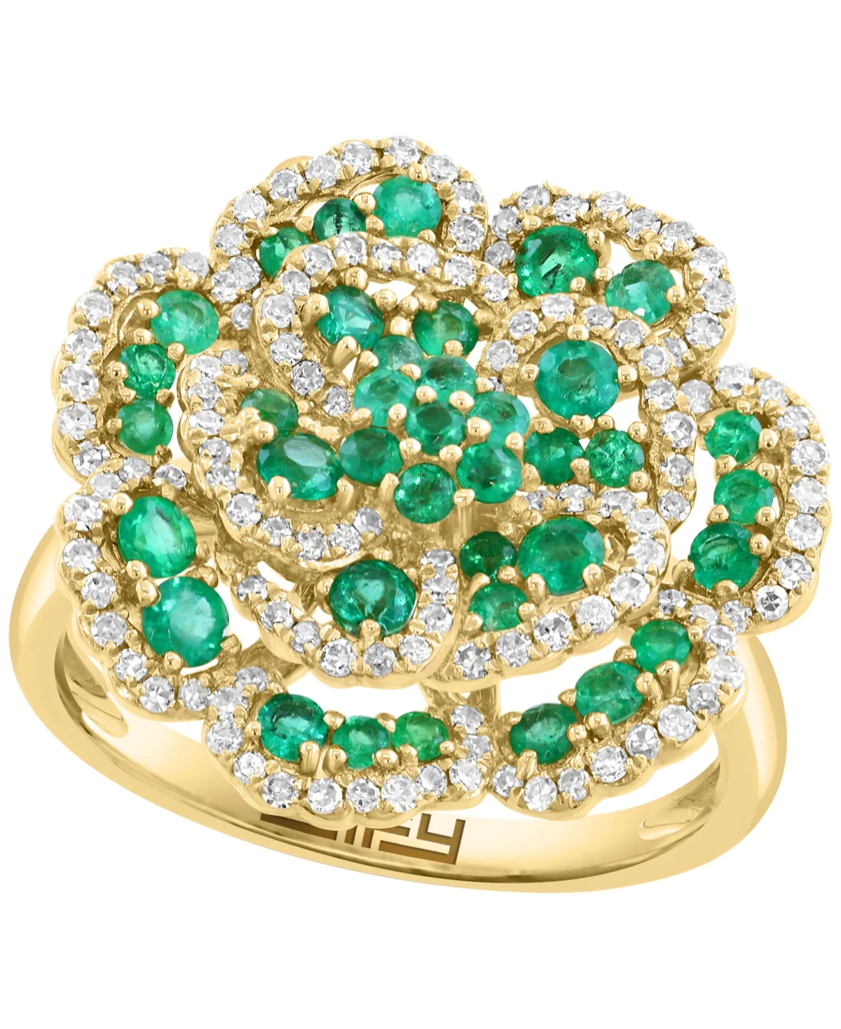 Emerald (1 ct. t.w.) & Diamond (3/8 ct. t.w.) Ring in 14k Yellow Gold by Effy Collection
