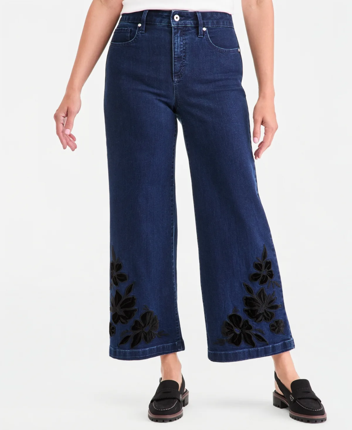 High-Waisted Wide-Leg Jeans