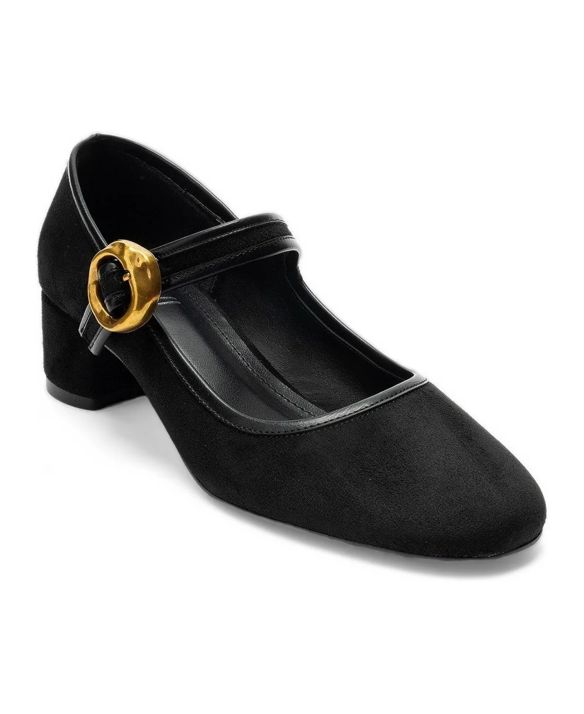 Merel Mary Jane Block Heel Suede Shoe by Prologue Shoes