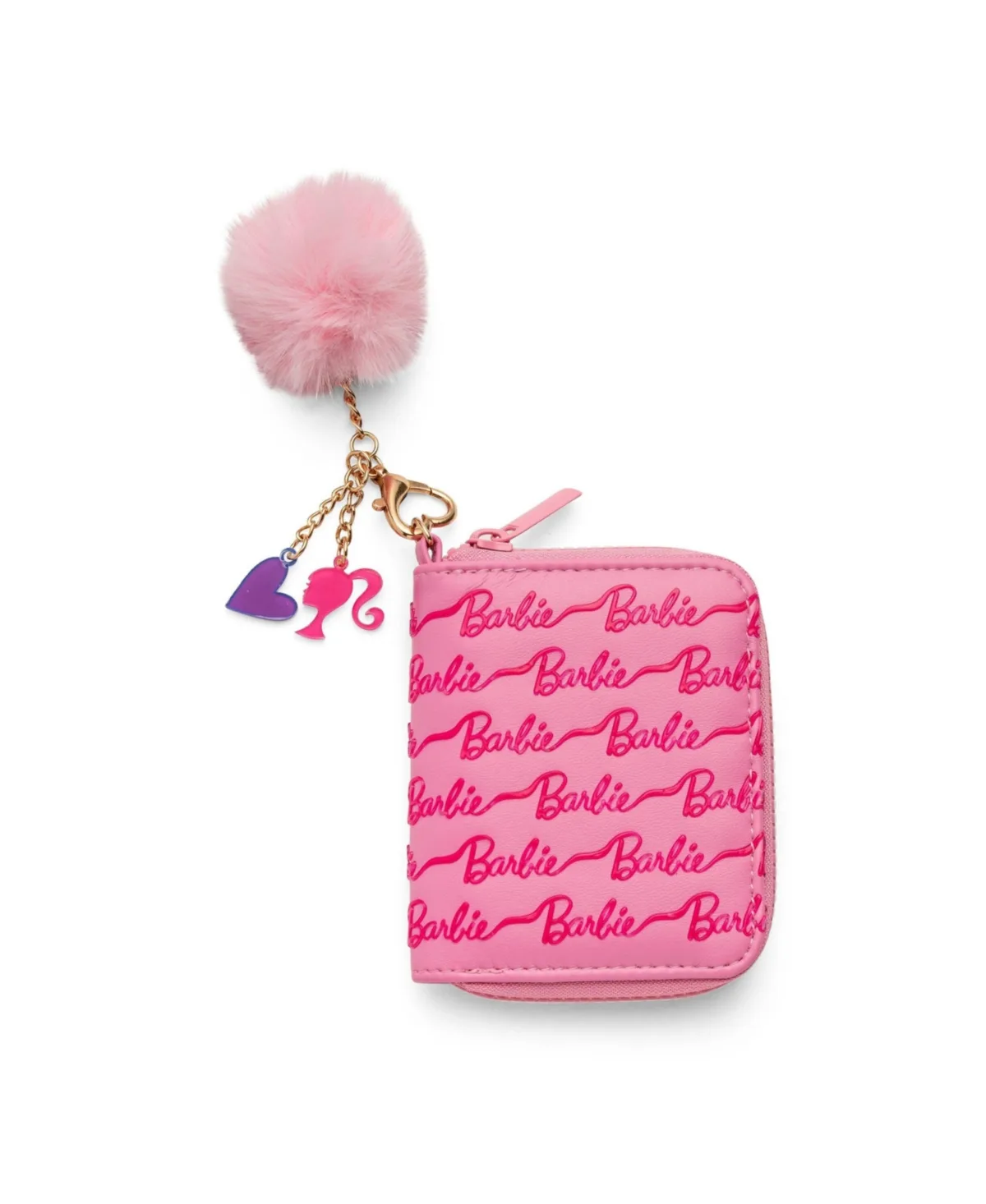 Barbie Ribbon Script Zip Wallet with Pom Charm by Barbie