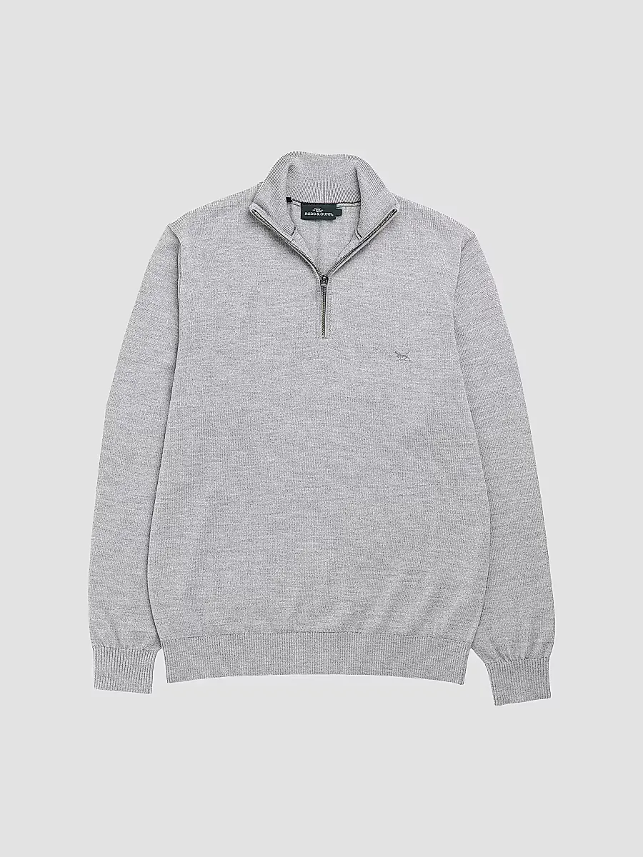 Calderwell Wool Quarter-Zip Sweater by Rodd & Gunn