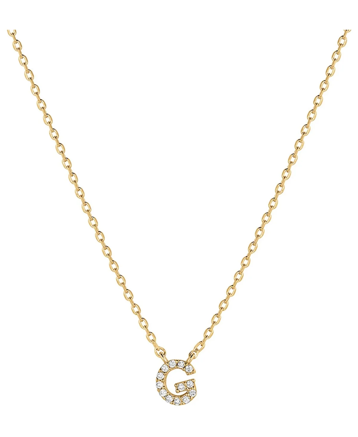 Josh & Chloe Signature Crystal Initial Necklace - Gold - G by Chloé