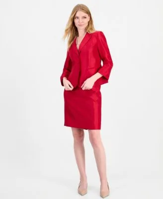 Classic Fit Bell Sleeve Pencil Jacket Skirt 2 Piece Set by Le Suit