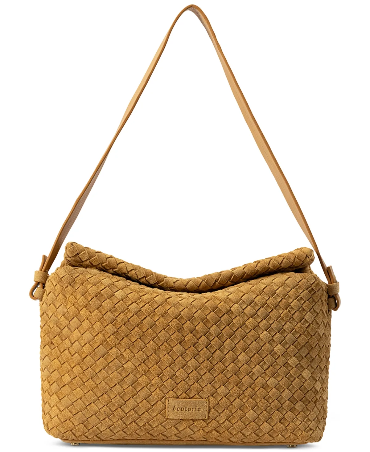 Miranda Suede Intrecciato Weaving Medium Shoulder Handbag