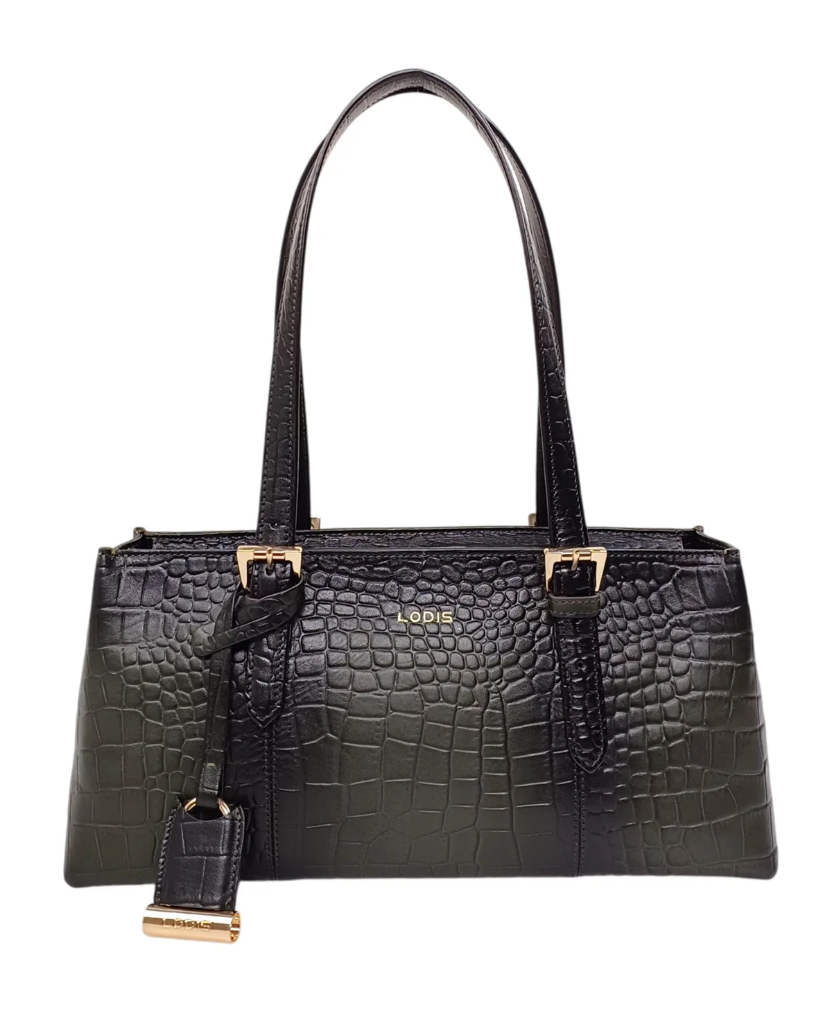 Vintage Burnished Medium Shoulder Handbag by Lodis